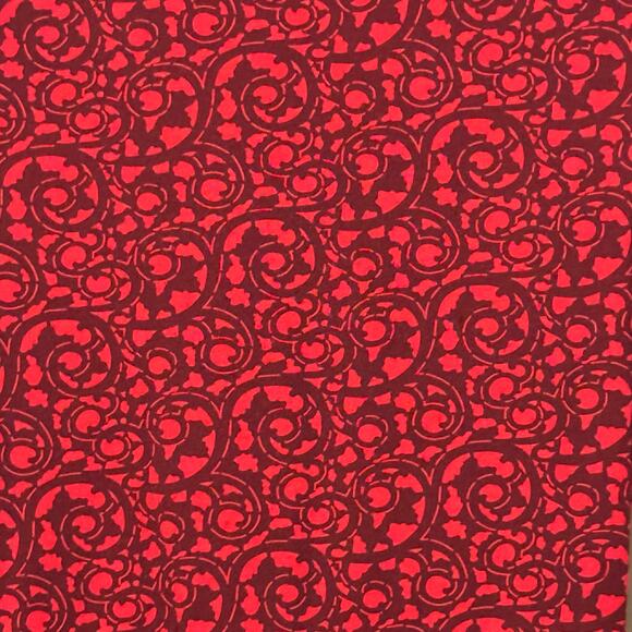 Lands End Size Small Tall Red and Black Faux Wrap Dress - Picture 6 of 8